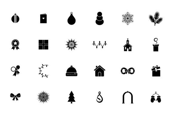 Christmas Icon Bundle Collection: A Minimalist Design Resource for Holiday Projects