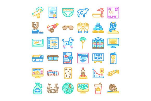 Collection of Diverse Business, Technolo: A Creative Toolbox for Modern Design Needs