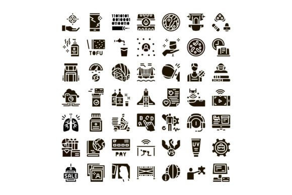 Collection of Diverse Symbols and Interface Graphics