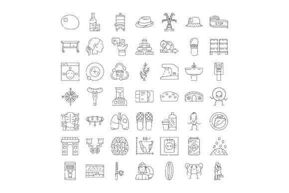 Collection of Linear Icons Illustrating: A Versatile Design Resource for Modern Projects