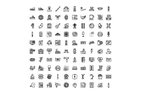 Diverse Collection of Minimalist Line Art: A Visual Toolbox for Modern Design