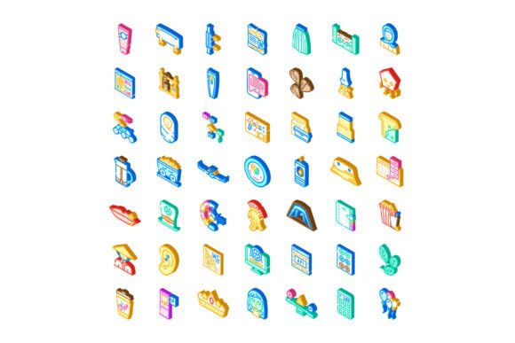 Diverse Isometric Icons Collection for W: A Visual Toolkit for Modern Design Needs