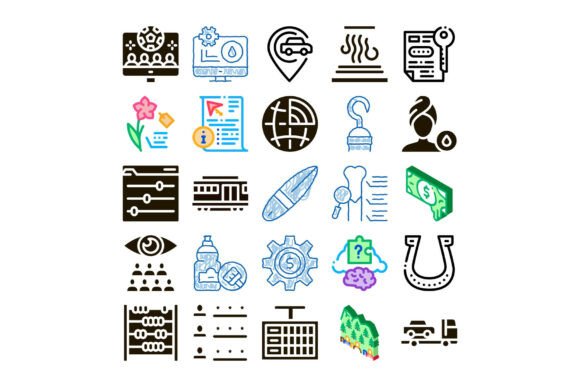 Diverse Modern Concepts Icon Set Collect