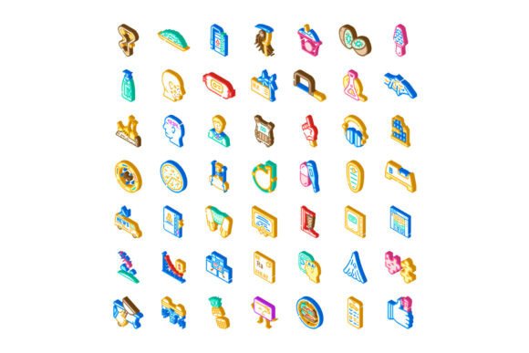 Isometric Icon Set for Diverse Visual Communication