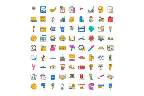 Minimal Line Art Icons for Flat Design Projects