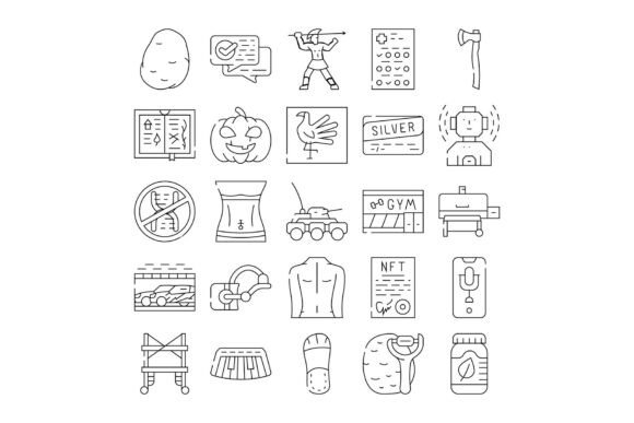 Modern Outline Icons for Clear Digital Design