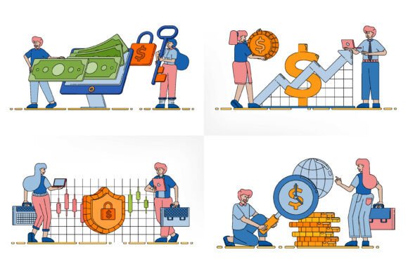 Secure Finance Growth and Banking Set: Visual Tools for Modern Financial Communication